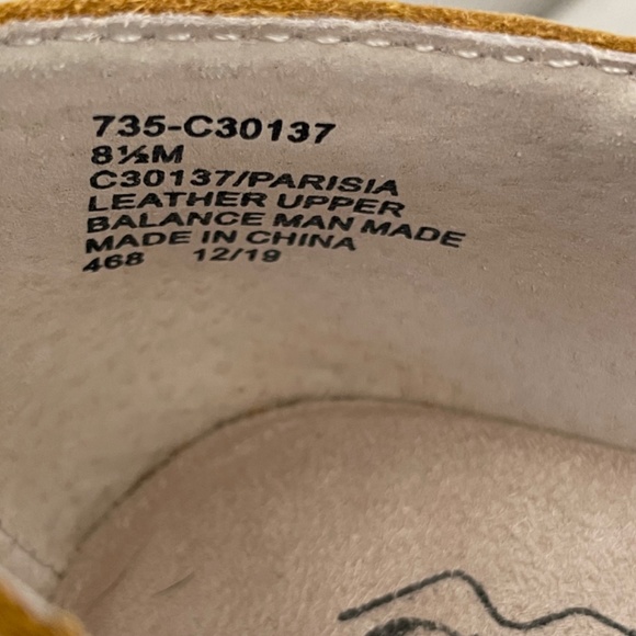 Cliffs by White Mountain Sz 8.5 Peep Toe T-Strap Wedge Sandal Mustard Leather - Picture 9 of 11